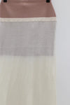 SWAYING/KNIT silk contrast fake two-piece long skirt SW24SS3B16 white PS80